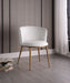Skylar - Dining Chair with Gold Legs (Set of 2) - Simple Home Plus