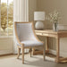 Elmcrest - Upholstered Dining Chair With Nailhead Trim - Beige Stripe - Simple Home Plus