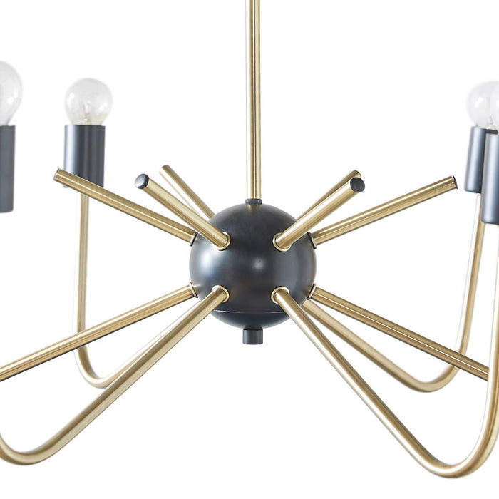Alexis - 6-Light Two-Tone Chandelier - Antique Brass - Simple Home Plus