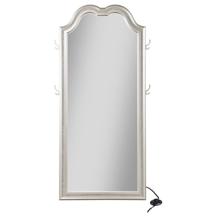 Evangeline - Full Length LED Light Floor Mirror - Silver Oak - Simple Home Plus