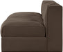 Rummi - Velvet Performance Fabric Upholstered 2 Piece Modular Armless Loveseat - Simple Home Plus