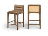 Ellis - Vegan Leather Upholstered Counter Stool (Set of 2) - Tan - Simple Home Plus
