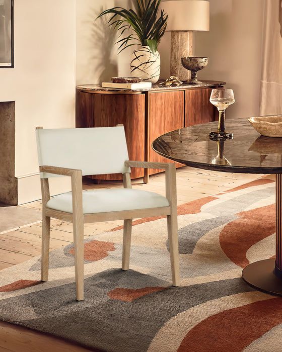 Avon - Vegan Leather Dining Arm Chair - Simple Home Plus