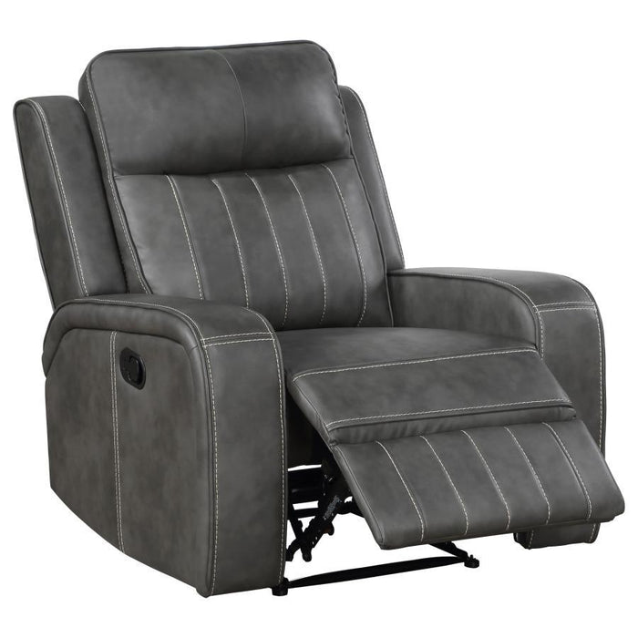 Raelynn - Upholstered Track Arm Recliner - Simple Home Plus