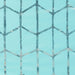 Raina - 84" Total Blackout Metallic Print Grommet Top Curtain Panel - Aqua / Silver - Simple Home Plus