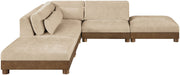 Turin - Chenille Fabric Upholstered Modular Sectional - Beige - Simple Home Plus