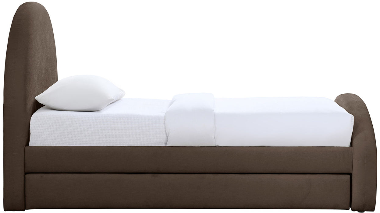 Andaz - Chenille Fabric Upholstered Trundle Bed - Simple Home Plus