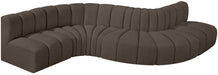 Arc - Boucle Fabric 6 Piece Curved Modular Sofa - Simple Home Plus