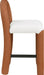 Amari - Vegan Leather and Boucle Fabric Stool - Simple Home Plus