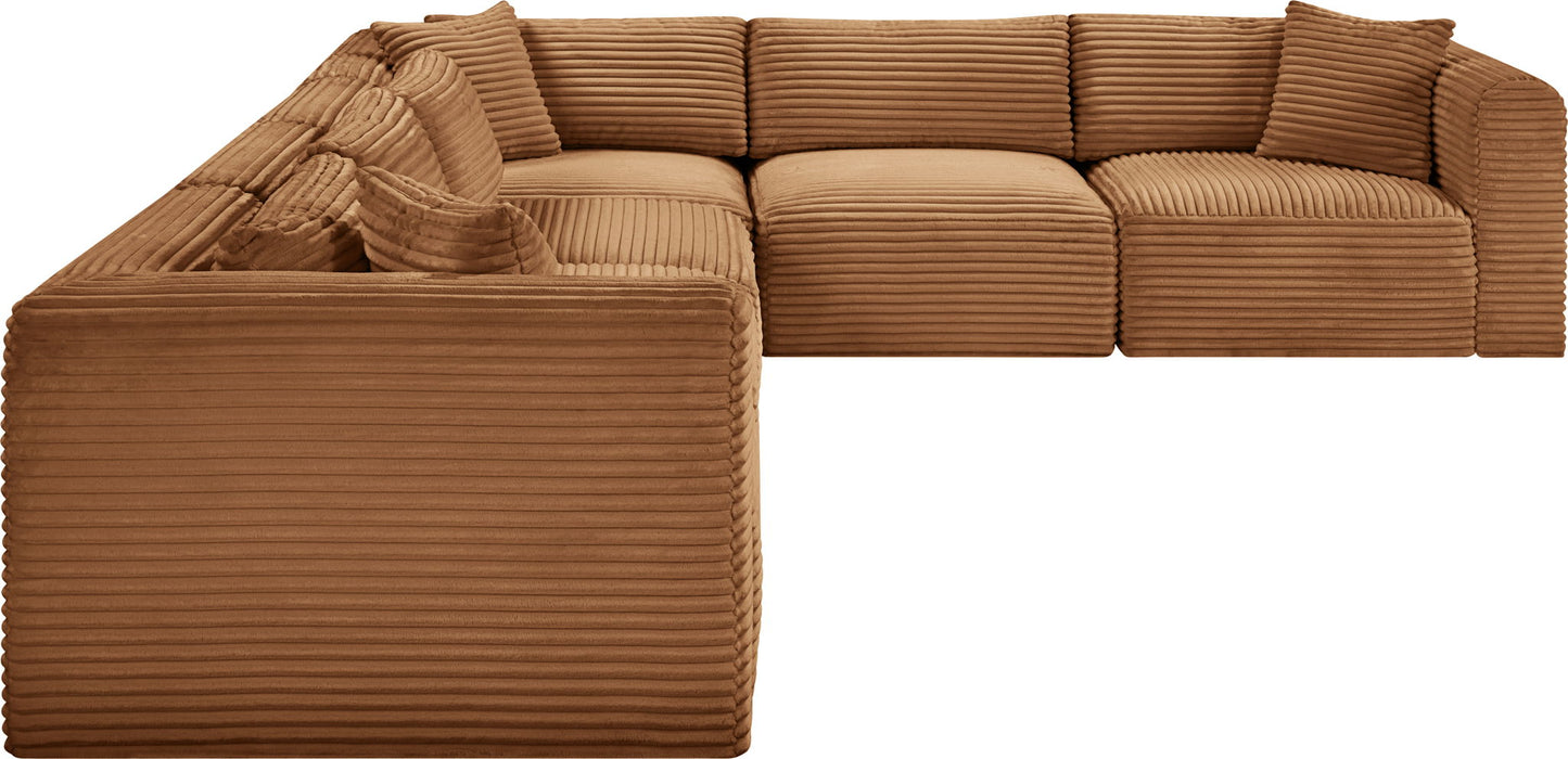 Shaggy - Fabric 6 Piece Modular Corner Sectional - Simple Home Plus