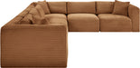 Shaggy - Fabric 6 Piece Modular Corner Sectional - Simple Home Plus