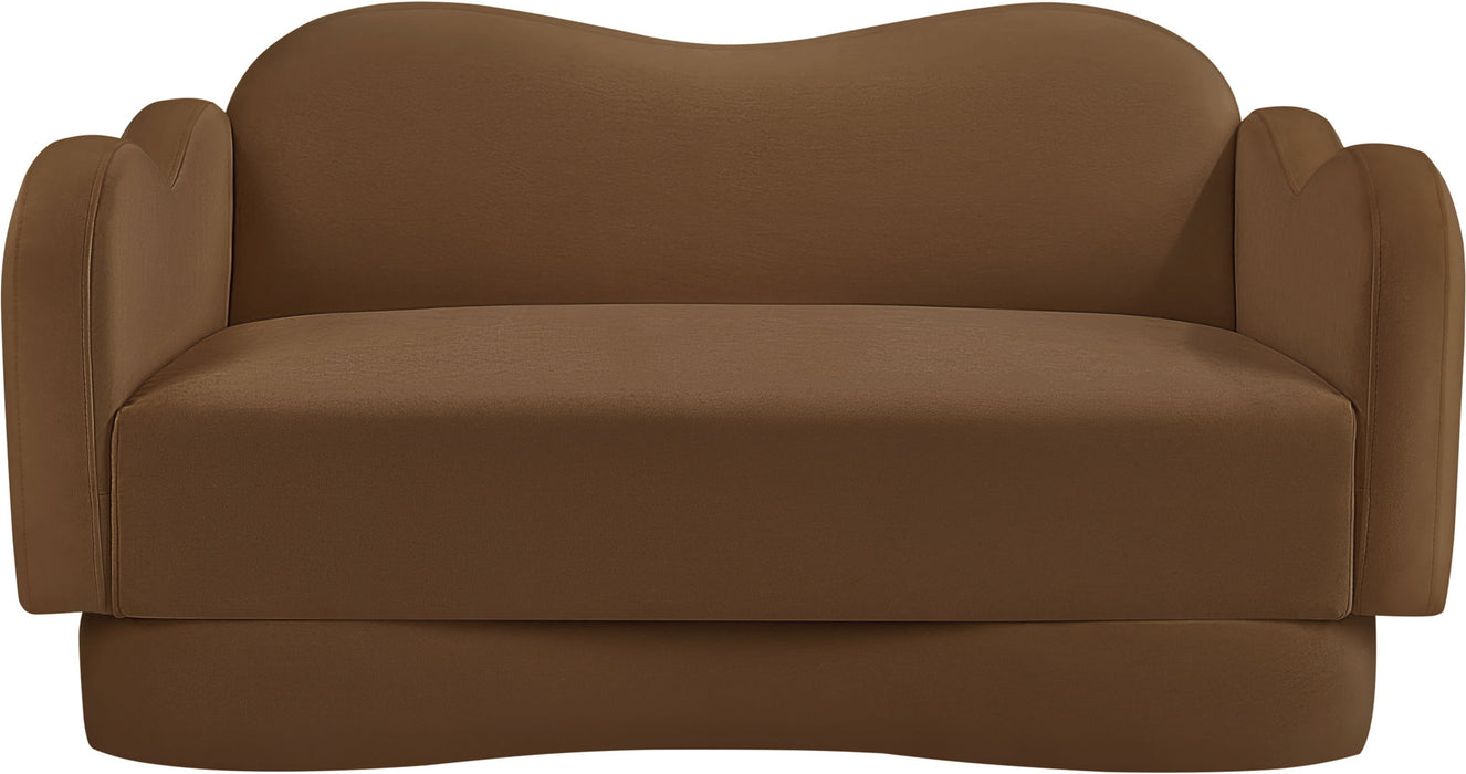Bloom - Velvet Loveseat - Saddle - Simple Home Plus