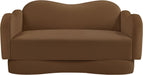 Bloom - Velvet Loveseat - Saddle - Simple Home Plus