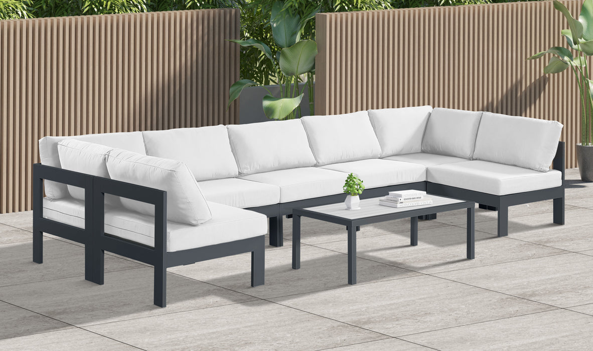 Nizuc - Outdoor Patio 7 Piece Modular Sectional With Gray Frame - Simple Home Plus