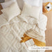 Kyla - King/California King Double Diamond Quilted Teddy Comforter Set - Ivory - Simple Home Plus