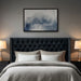 Amelia - Upholstered Wingback Headboard With Button Tufting & Nailhead Trim Velvet - Black - Simple Home Plus