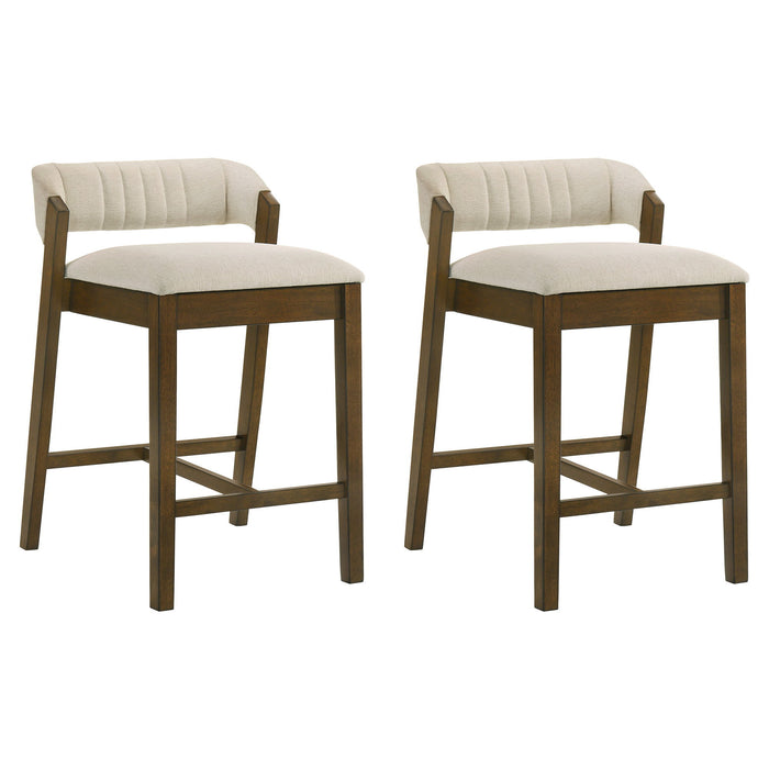 Landyn - 26" Sepia Brown Counter Height Rubberwood Barstool - Simple Home Plus