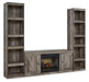 Wynnlow - Gray - 3-Piece Entertainment Center With Electric Fireplace - Simple Home Plus
