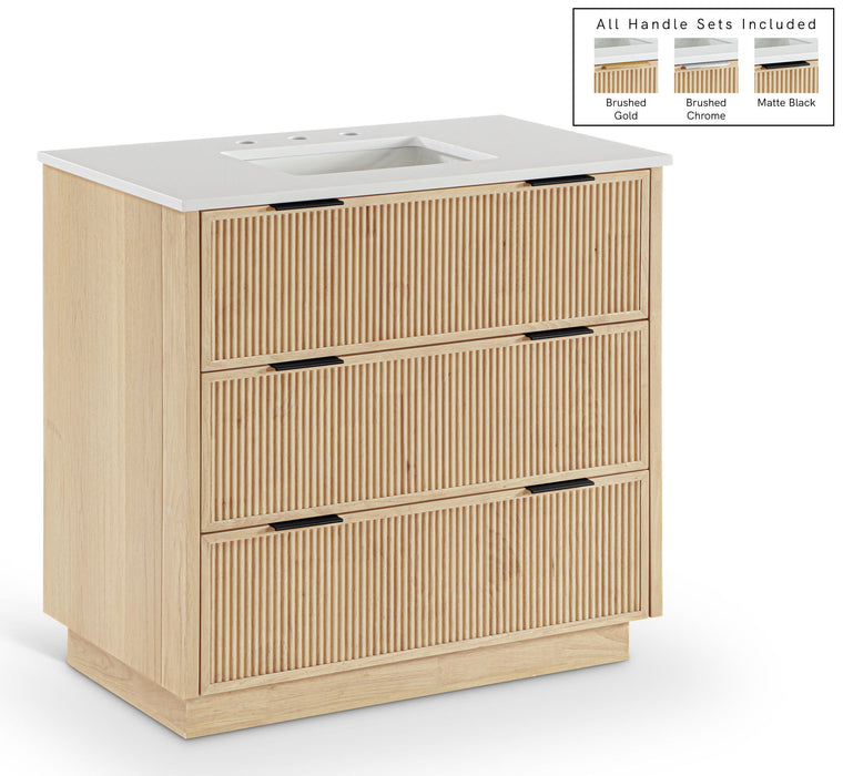 Willard - Engineered Stone And Solid Wood Bathroom Vanity - Simple Home Plus