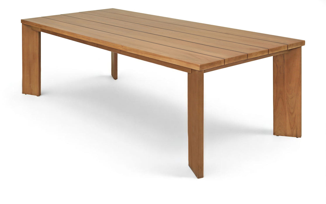 Mirella - Teak Wood 96" Outdoor Patio Dining Table - Natural - Simple Home Plus