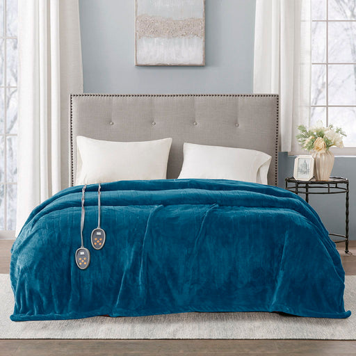 Heated Plush - Queen Blanket - Teal - Simple Home Plus
