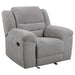 Gilson - Chenille Upholstered Reclining Glider Recliner - Gray - Simple Home Plus