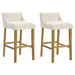 Fauna - Modern Transitional Wood Bar Height Kitchen Bar Stool - Simple Home Plus