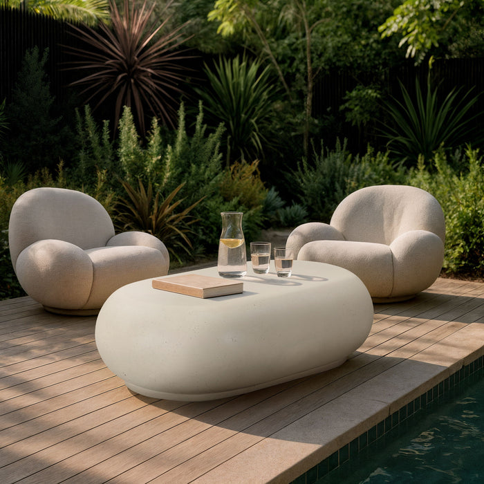 Pebble - Concrete And Fiberglass Coffee Table - Simple Home Plus