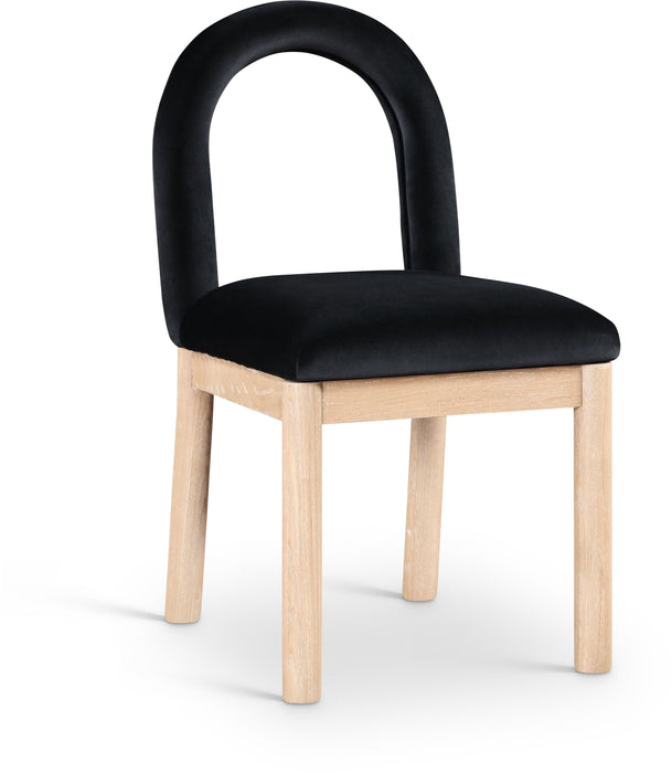 Conrad - Velvet Dining Chair With Natural Legs - Simple Home Plus
