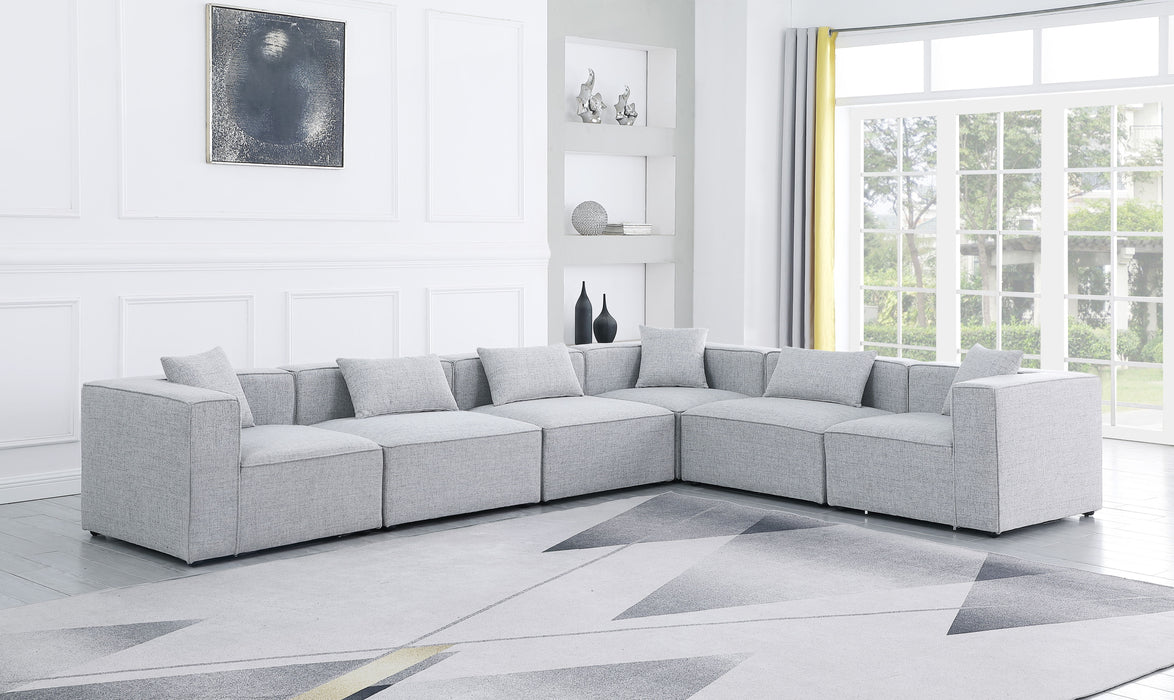 Cube - Linen 6 Piece Modular Corner Sectional - Simple Home Plus