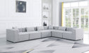 Cube - Linen 6 Piece Modular Corner Sectional - Simple Home Plus
