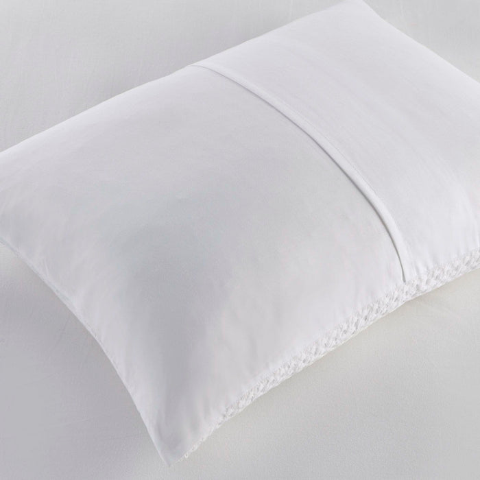 Mina - Twin/Twin Long Waffle Weave Textured Comforter Set - White - Simple Home Plus
