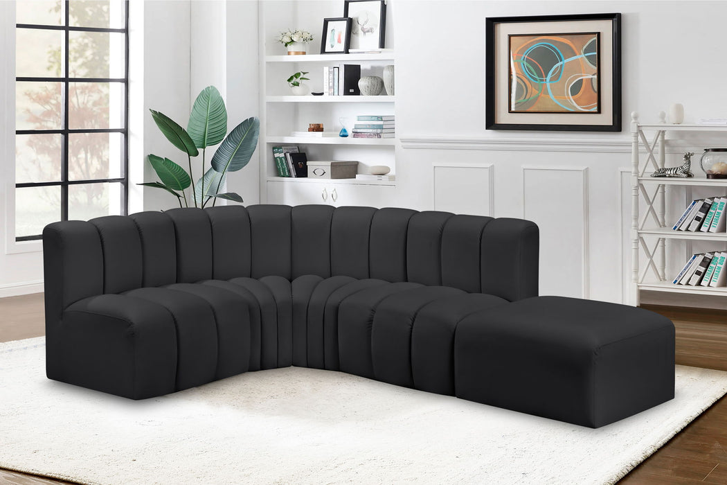 Arc - Faux Leather 5 Piece Corner Modular Sofa - Simple Home Plus