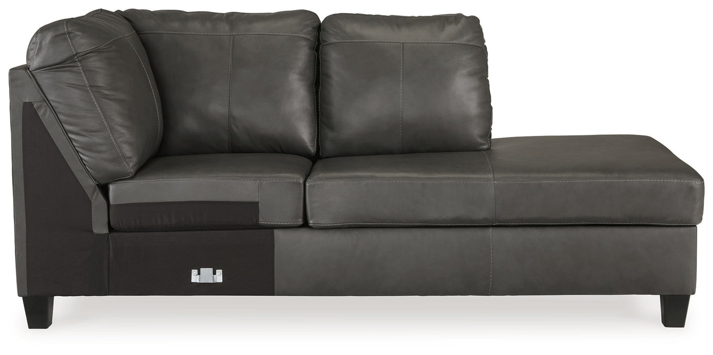 Valderno - Raf Corner Chaise - Fog - Simple Home Plus