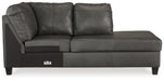 Valderno - Raf Corner Chaise - Fog - Simple Home Plus
