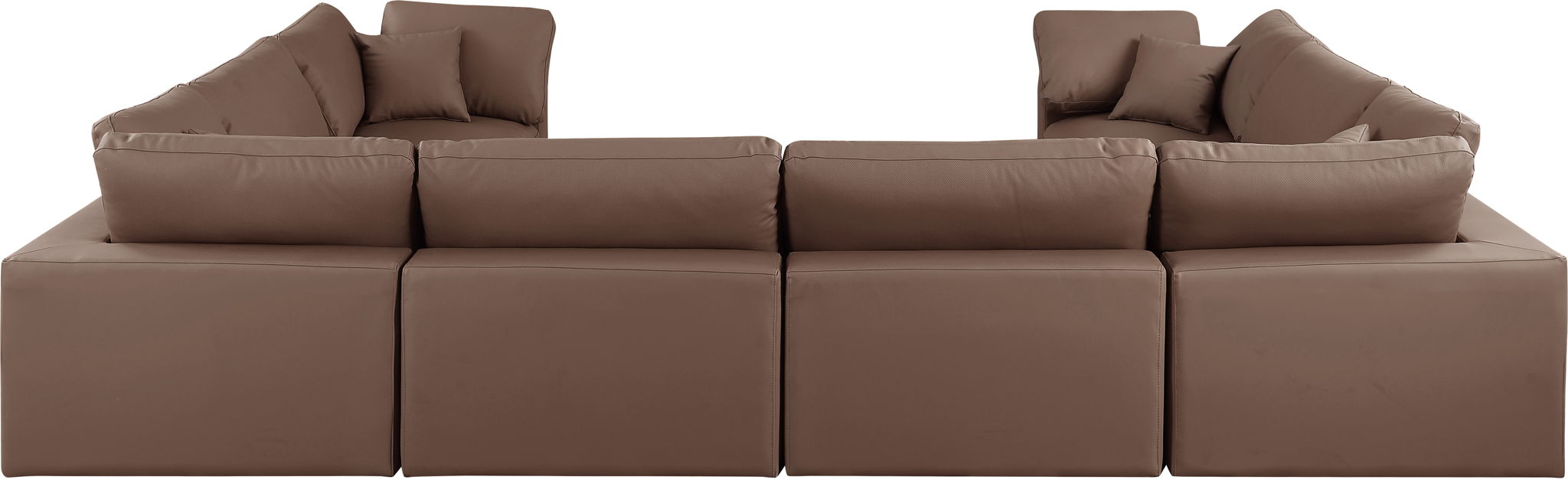 Comfy - 8 Piece Faux Leather Modular Sectional - Simple Home Plus