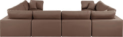 Comfy - 8 Piece Faux Leather Modular Sectional - Simple Home Plus