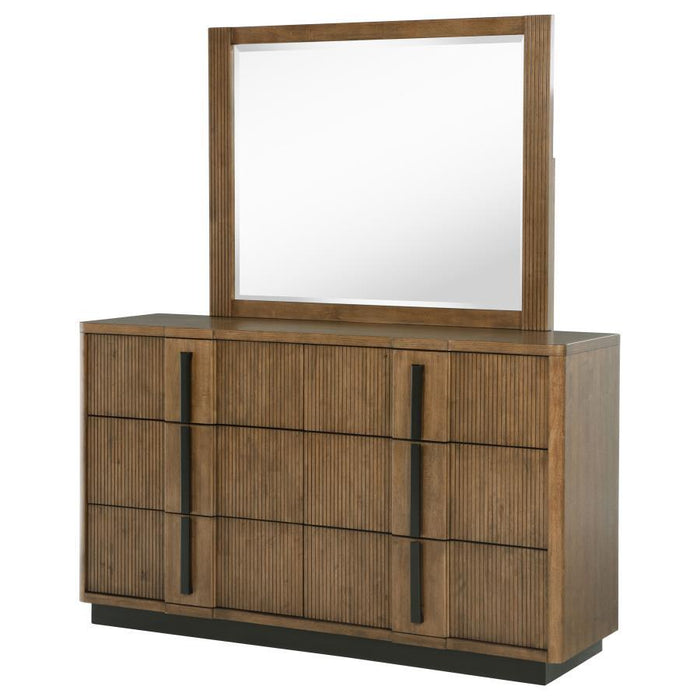 Terrace - 6-Drawer Dresser And Mirror - Ash Brown - Simple Home Plus