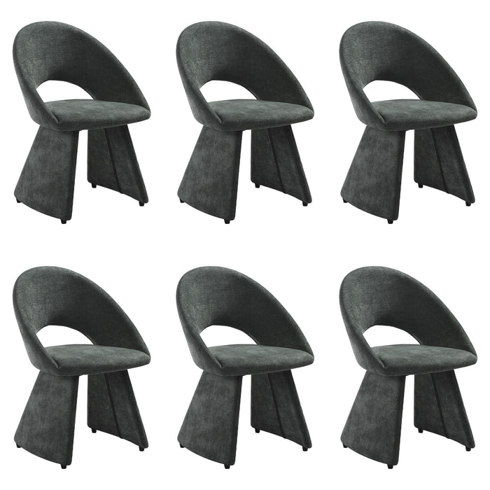 Angelina - Modern Curved Back Upholstered Dining Chair - Simple Home Plus