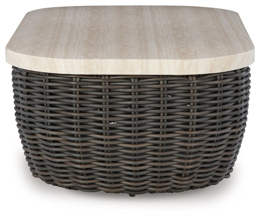 Kimora - Beige / Dark Brown - Rectangular Cocktail Table - Simple Home Plus