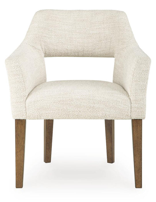 Marxmore - Dining Upholstered Arm Chair (Set of 2) - Beige / Brown - Simple Home Plus