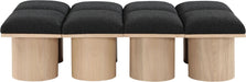 Pavilion - 8 Piece Modular Bench With Natural Base - Simple Home Plus
