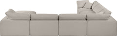 Comfy - 7 Piece Linen Modular Sectional With Chaise - Simple Home Plus