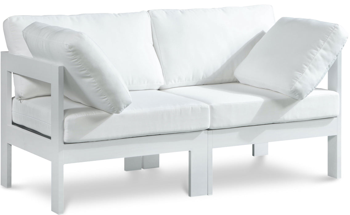 Nizuc - Outdoor Patio 2 Seat Modular Sofa With White Frame - Simple Home Plus
