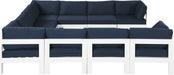 Nizuc - Outdoor Patio 10 Piece Modular Sectional With White Frame - Simple Home Plus