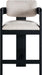 Sacha - Linen Stool With Black Base - Simple Home Plus