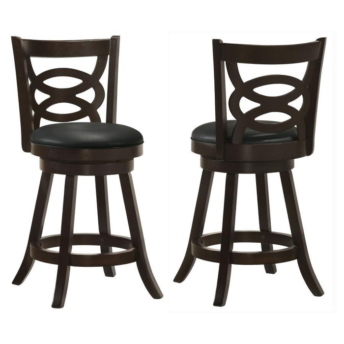 Calecita - Wood Swivel Counter Stool (Set of 2) - Simple Home Plus