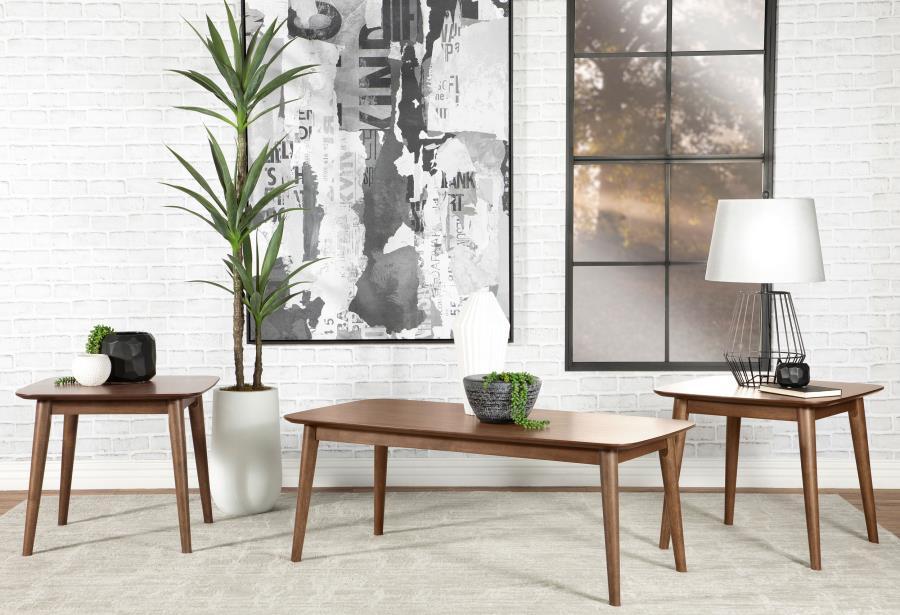 Radley - 3 Piece Rectangular Coffee Table Set - Natural Walnut - Simple Home Plus