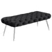 Ella - Upholstered Tufted Bench Metal Legs - Simple Home Plus