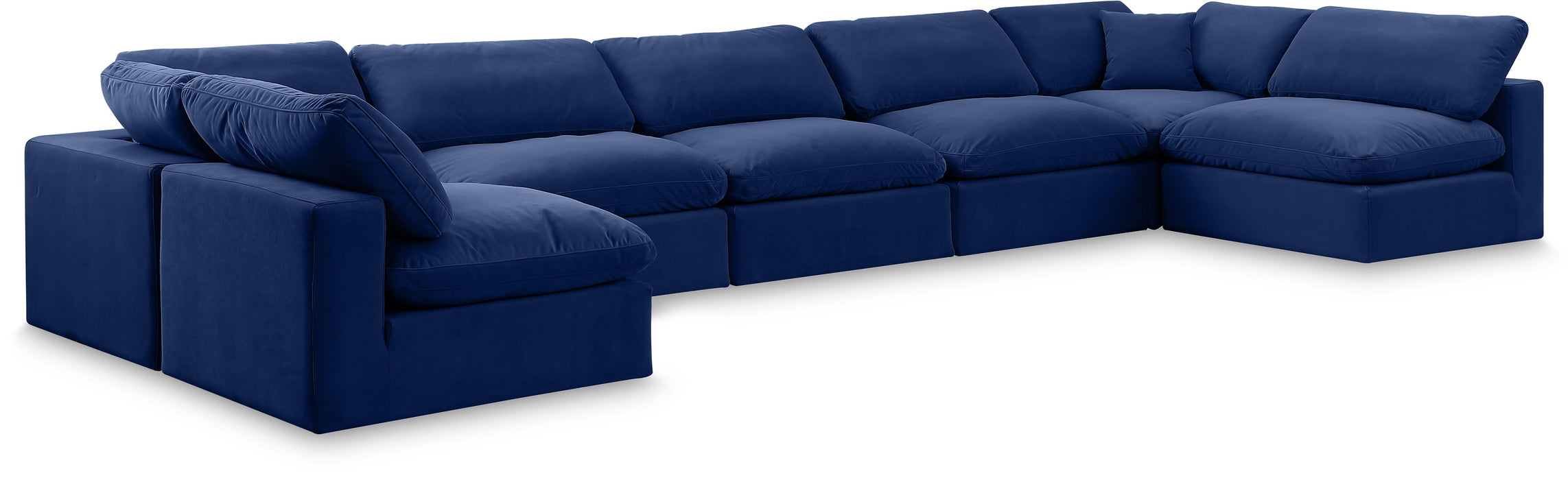Comfy - 7 Piece Velvet Modular Armless Sectional - Simple Home Plus